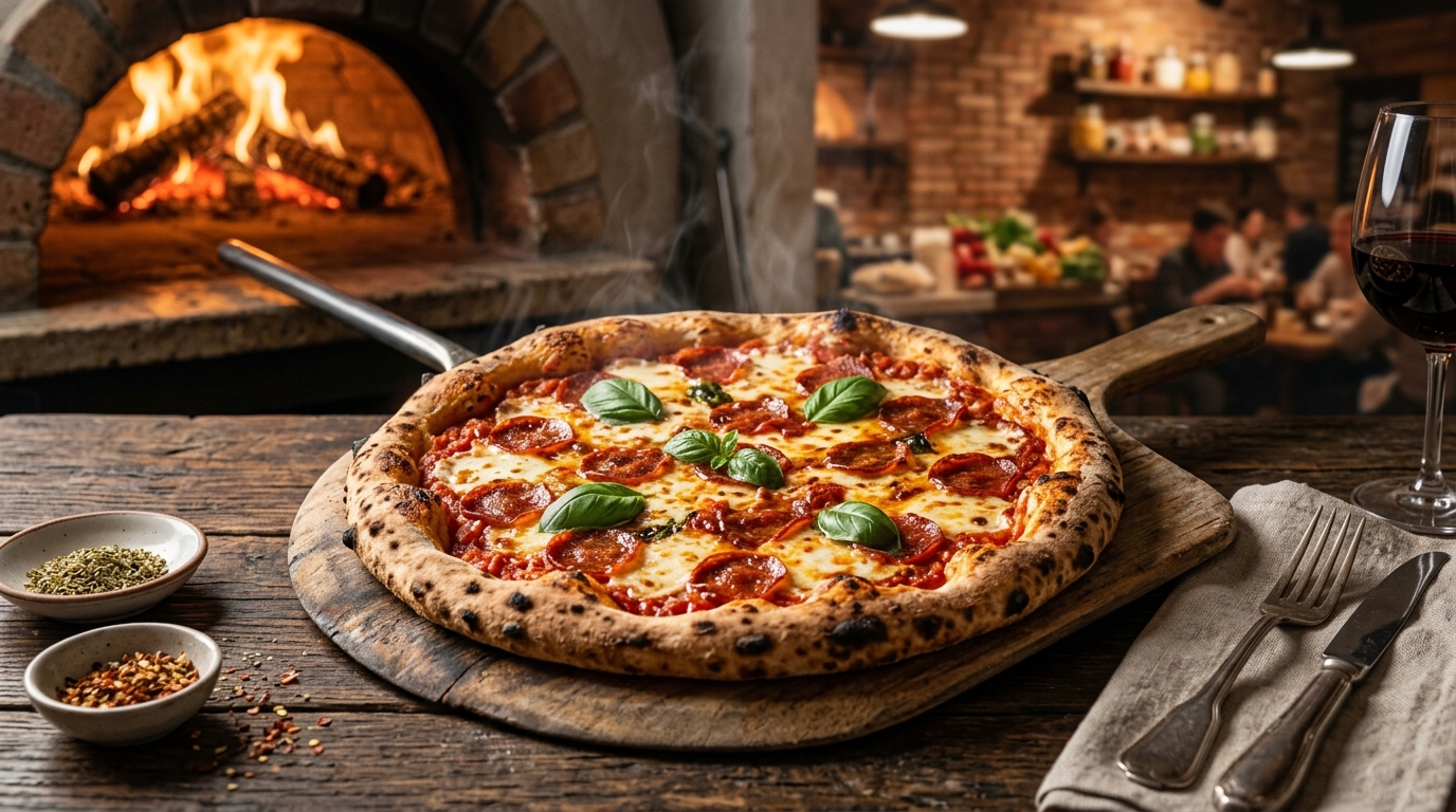 Pizza Artesanal saindo do forno Guila's Pizzaria